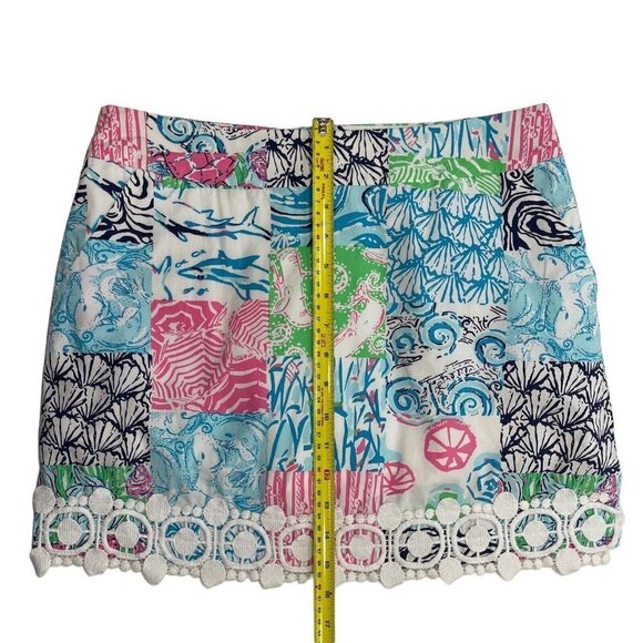 LILLY PULITZER‎ Sea Life Skort Size 4 Multicolor Mini Pockets Venice Lace #80502 - Picture 13 of 15